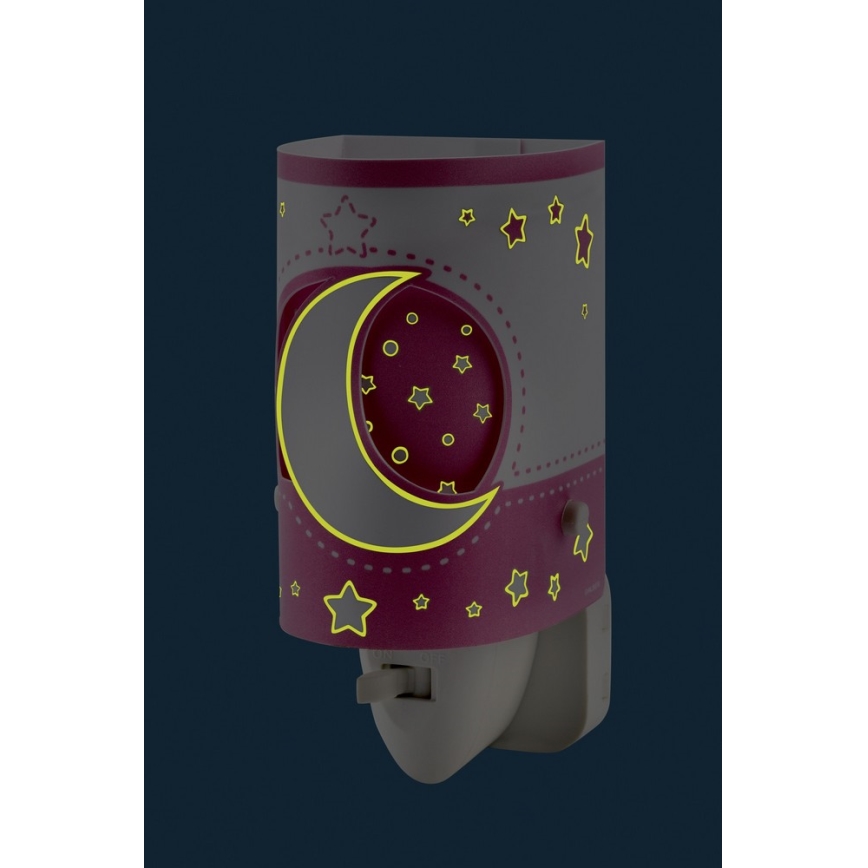 Dalber D-63235LS - LED Lampička do zásuvky PINK MOON 1xE14/0,3W/230V