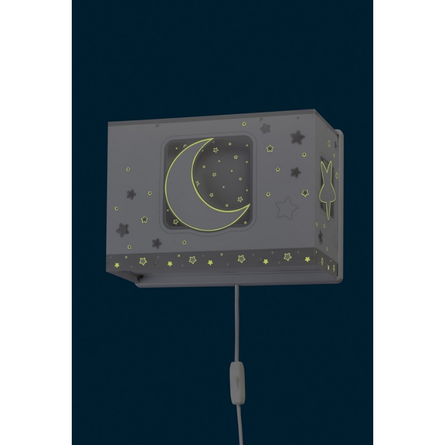 Dalber D-63238E - Dětské nástěnné svítidlo MOONLIGHT 1xE27/60W/230V
