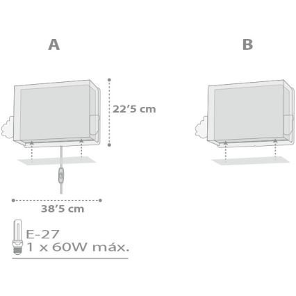 Dalber D-63538 - Dětské nástěnné svítidlo TRAIN 1xE27/60W/230V