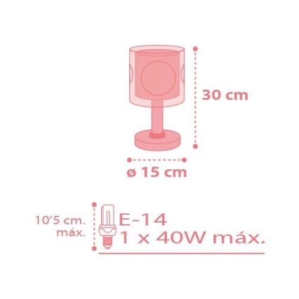 Dalber D-70911 - Dětská stolní lampička SWEET DANCE 1xE14/40W/230V