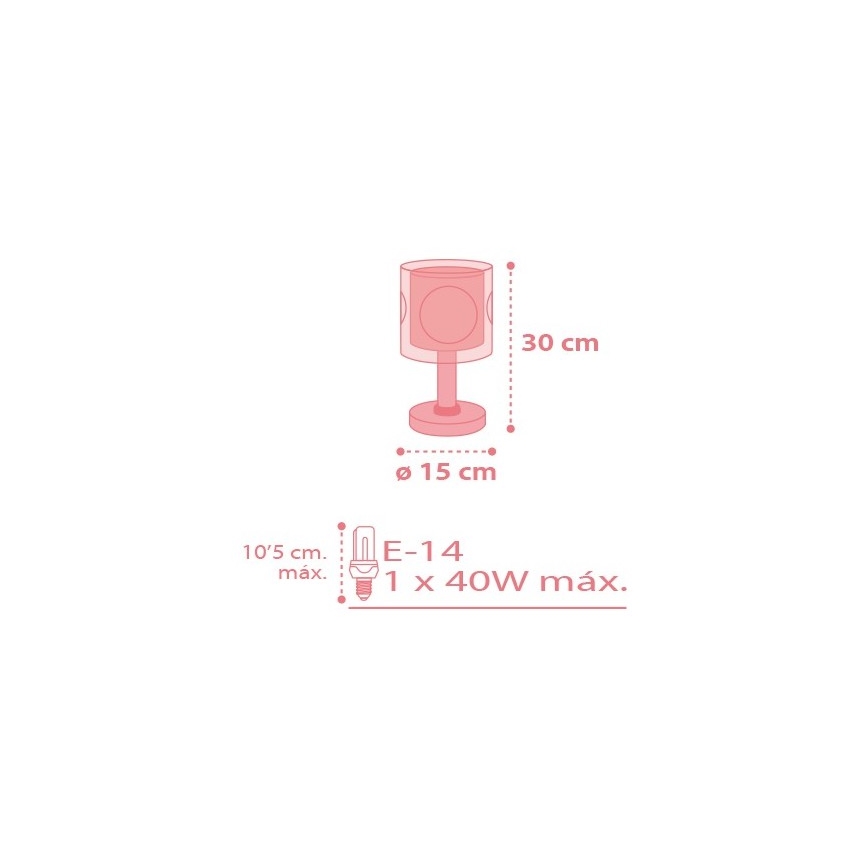 Dalber D-70911 - Dětská stolní lampička SWEET DANCE 1xE14/40W/230V