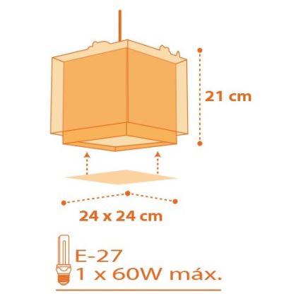 Dalber D-73452 - Dětský lustr DINOS 1xE27/60W/230V