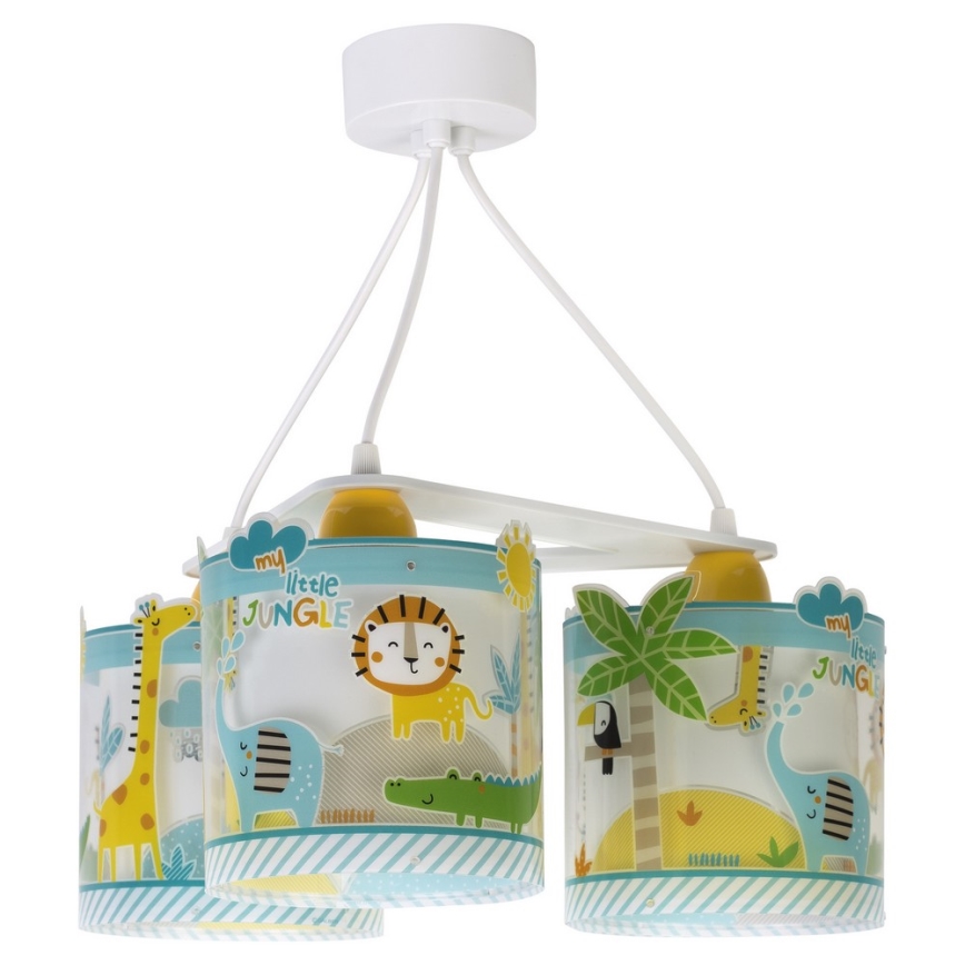 Dalber D-76114 - Dětský lustr MY LITTLE JUNGLE 3xE27/15W/230V