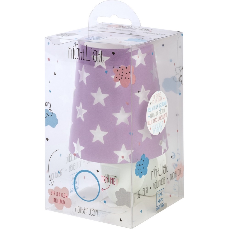 Dalber D-81215L - LED Dětské noční světlo STARS 1xLED/0,3W/230V