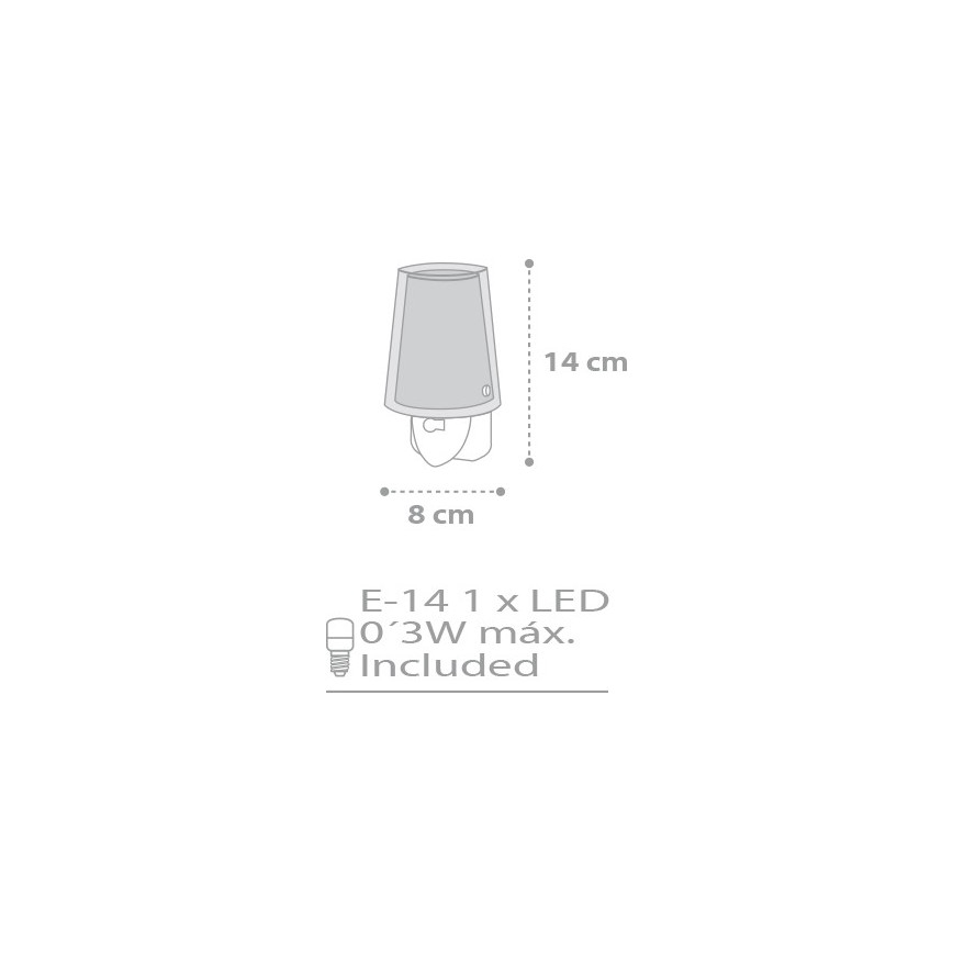 Dalber D-81215L - LED noční světlo STARS 1xE14/0,3W/230V