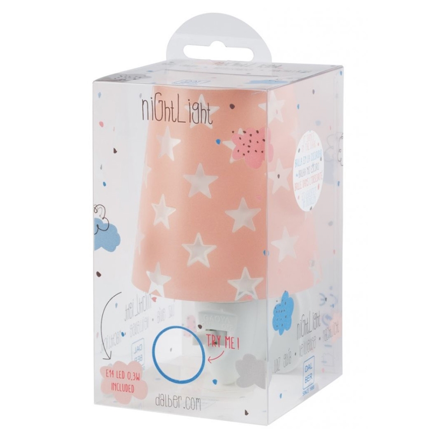Dalber D-81215S - LED Dětské noční světlo STARS 1xLED/0,3W/230V