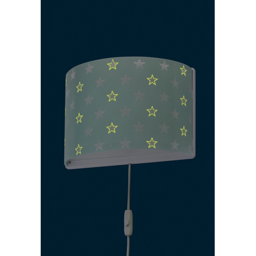 Dalber D-81218H - Dětské nástěnné svítidlo STARS 1xE27/60W/230V