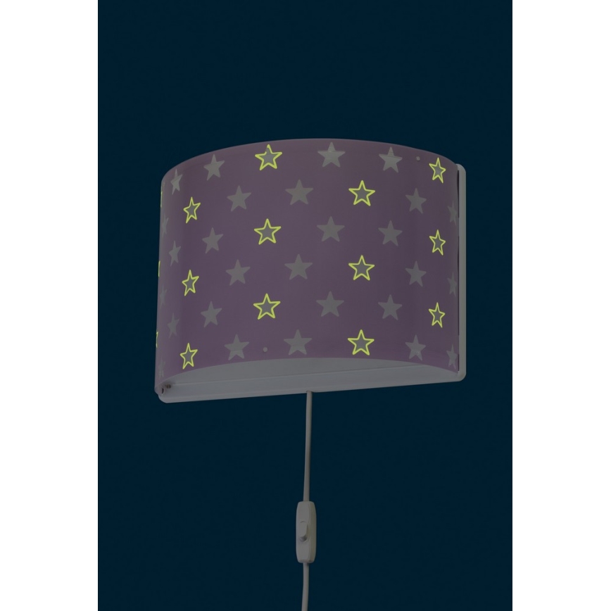 Dalber D-81218L - Dětské nástěnné svítidlo STARS 1xE27/60W/230V