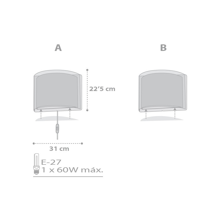 Dalber D-81218L - Dětské nástěnné svítidlo STARS 1xE27/60W/230V