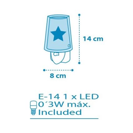 Dalber D-92193 - LED noční světlo LIGHT FEELING 1xE14/0,3W/230V