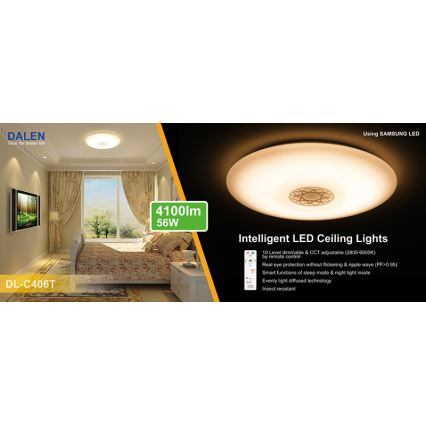 Dalen DL-C406T - LED stmívatelné stropní svítidlo CLASSIC LED/56W/230V