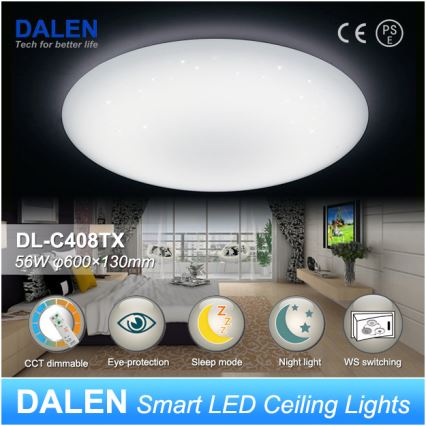 Dalen DL-C408TX - LED stmívatelné stropní svítidlo STAR SKY LED/56W/230V