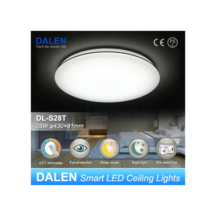 Dalen DL-S28T - LED stmívatelné stropní svítidlo CLASSIC LED/28W/230V