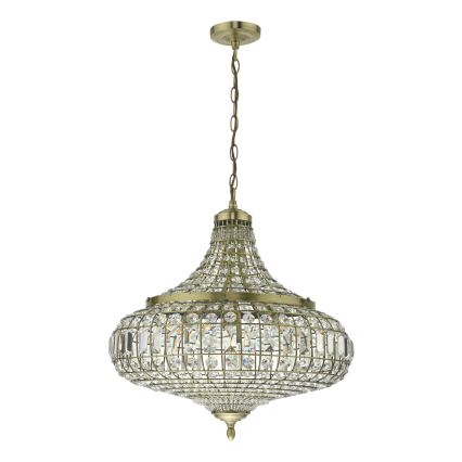 Där Lighting ASM0675 - Lustr na řetězu ASMARA 6xE14/40W/230V mosaz