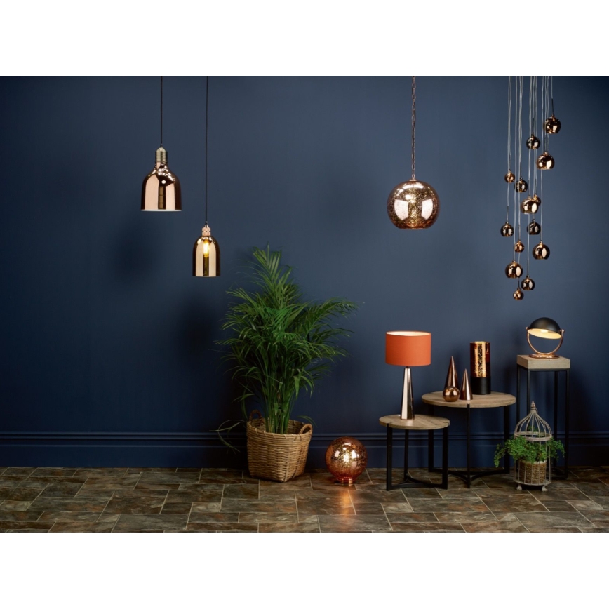 Där Lighting AUR1564 - Lustr na lanku AURELIA 15xG4/10W/230V černá/měděná