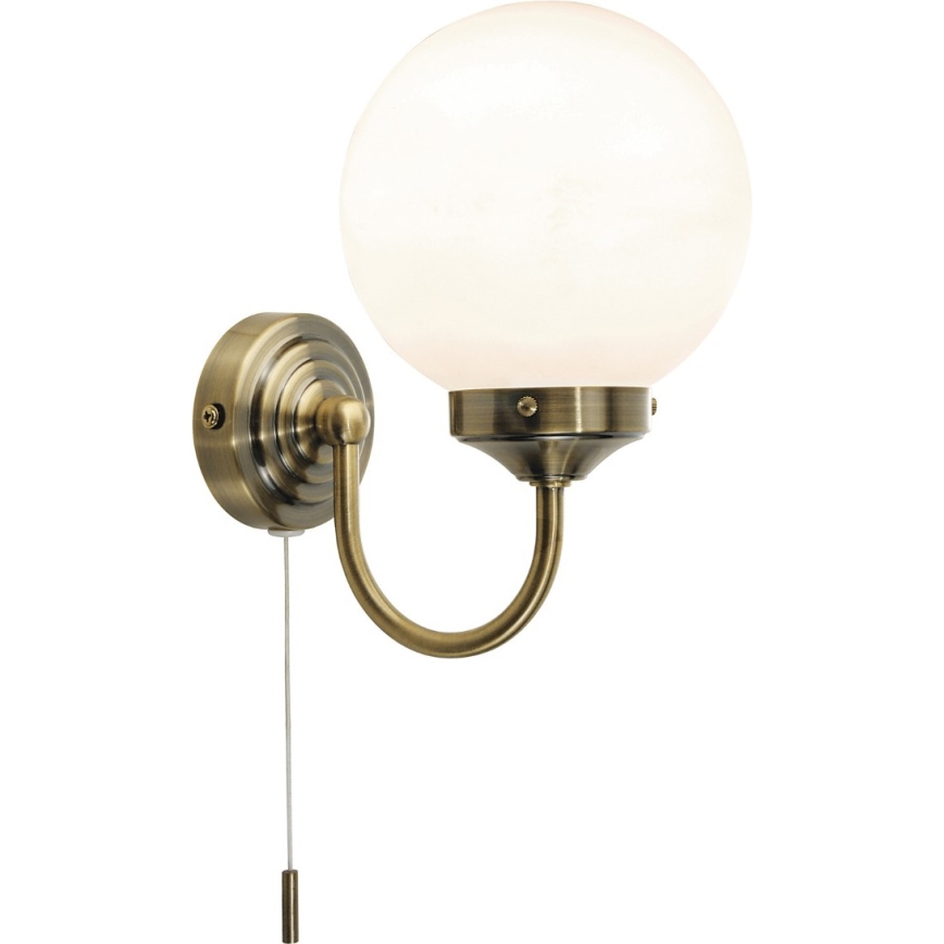Där Lighting BAR0775 - Koupelnová nástěnná lampa BARCLAY 1xE14/40W/230V IP44 mosaz