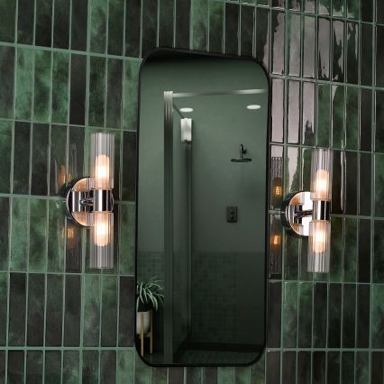 Där Lighting BOL0950 - Koupelnová nástěnná lampa BOLTON 2xG9/5W/230V IP44 lesklý chrom