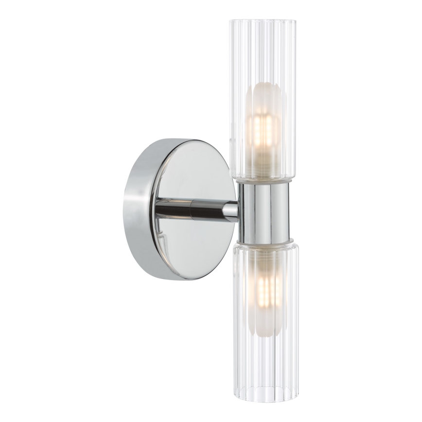 Där Lighting BOL0950 - Koupelnová nástěnná lampa BOLTON 2xG9/5W/230V IP44 lesklý chrom