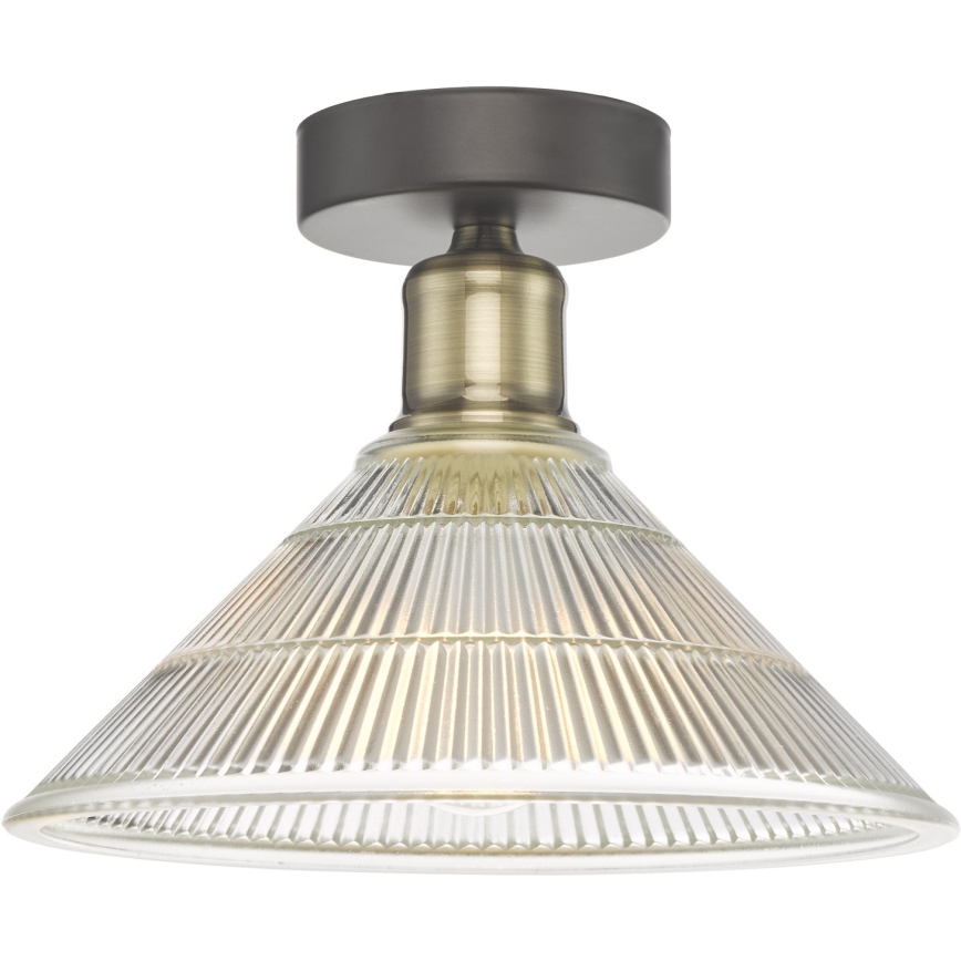 Där Lighting BOY0175 - Stropní svítidlo BOYD 1xE27/60W/230V pr. 25 cm mosaz/čirá