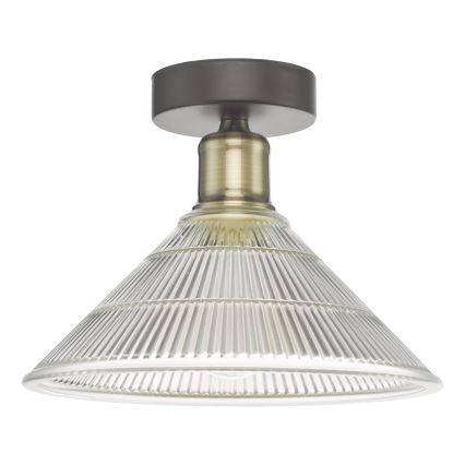 Där Lighting BOY0175 - Stropní svítidlo BOYD 1xE27/60W/230V pr. 25 cm mosaz/čirá