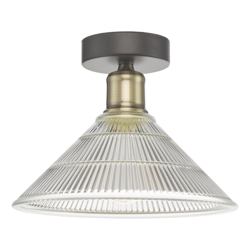 Där Lighting BOY0175 - Stropní svítidlo BOYD 1xE27/60W/230V pr. 25 cm mosaz/čirá