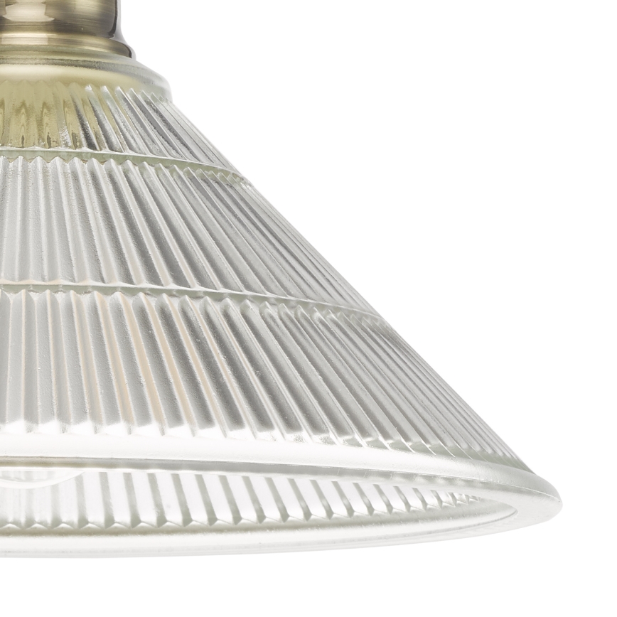 Där Lighting BOY0175 - Stropní svítidlo BOYD 1xE27/60W/230V pr. 25 cm mosaz/čirá