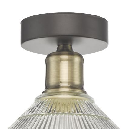 Där Lighting BOY0175 - Stropní svítidlo BOYD 1xE27/60W/230V pr. 25 cm mosaz/čirá