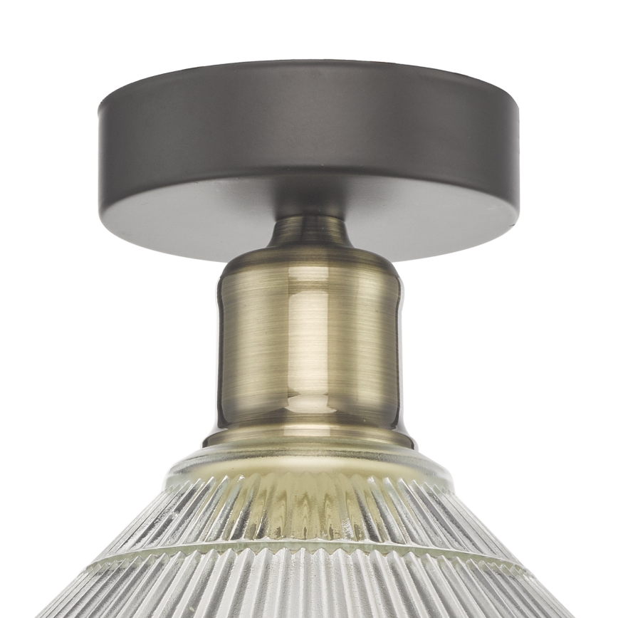 Där Lighting BOY0175 - Stropní svítidlo BOYD 1xE27/60W/230V pr. 25 cm mosaz/čirá