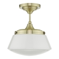 Där Lighting CAD0175 - Koupelnový přisazený lustr CADEN 1xE27/60W/230V IP44 mosaz