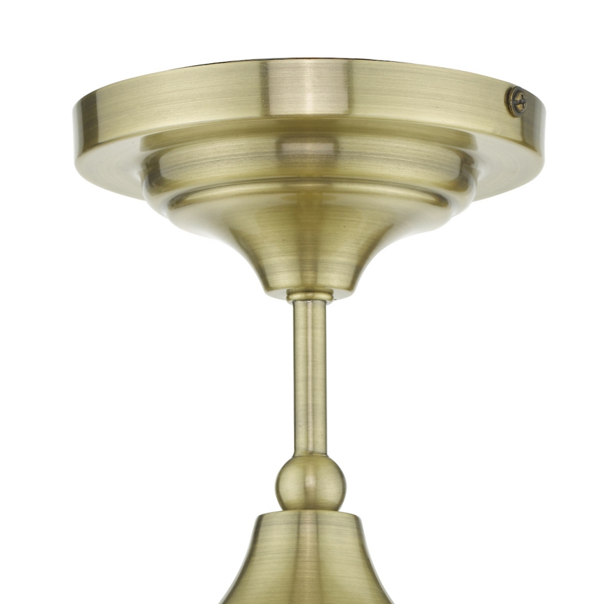Där Lighting CAD0175 - Koupelnový přisazený lustr CADEN 1xE27/60W/230V IP44 mosaz