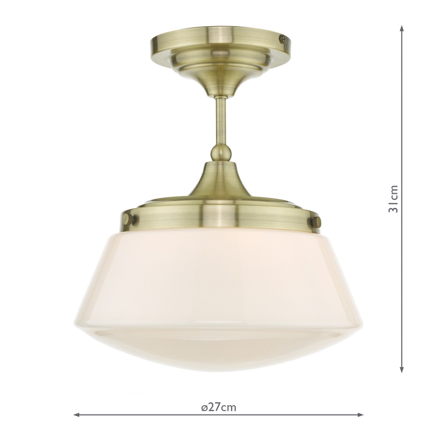 Där Lighting CAD0175 - Koupelnový přisazený lustr CADEN 1xE27/60W/230V IP44 mosaz