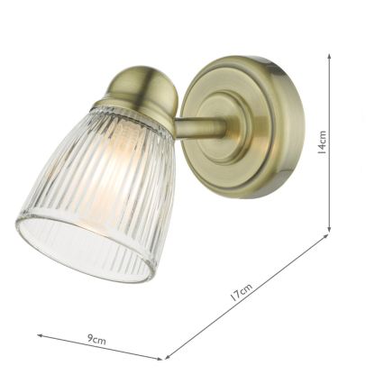 Där Lighting CED0775 - Koupelnová nástěnná lampa CEDRIC 1xG9/25W/230V IP44 mosaz