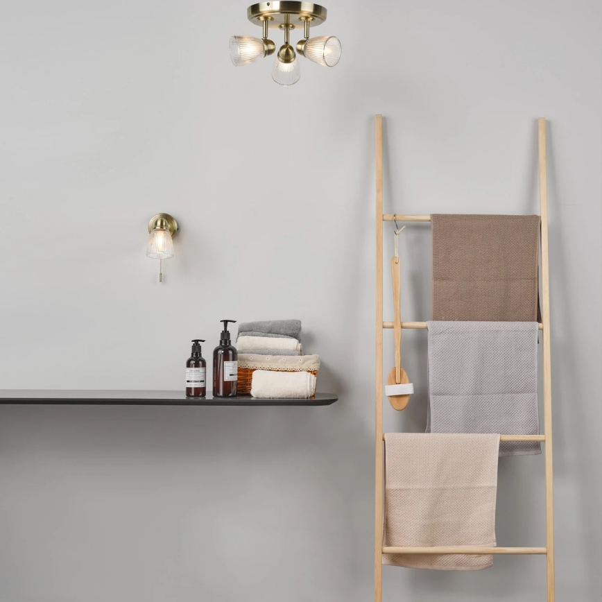 Där Lighting CED7675 - Koupelnové bodové svítidlo CEDRIC 3xG9/25W/230V IP44 mosaz