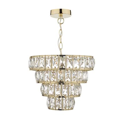 Där Lighting CER0135 - Lustr na řetězu CERYS 1xE27/60W/230V zlatá