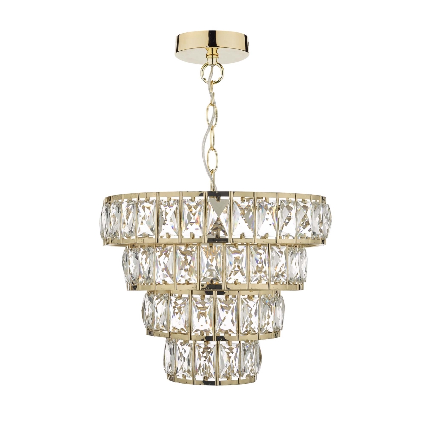 Där Lighting CER0135 - Lustr na řetězu CERYS 1xE27/60W/230V zlatá