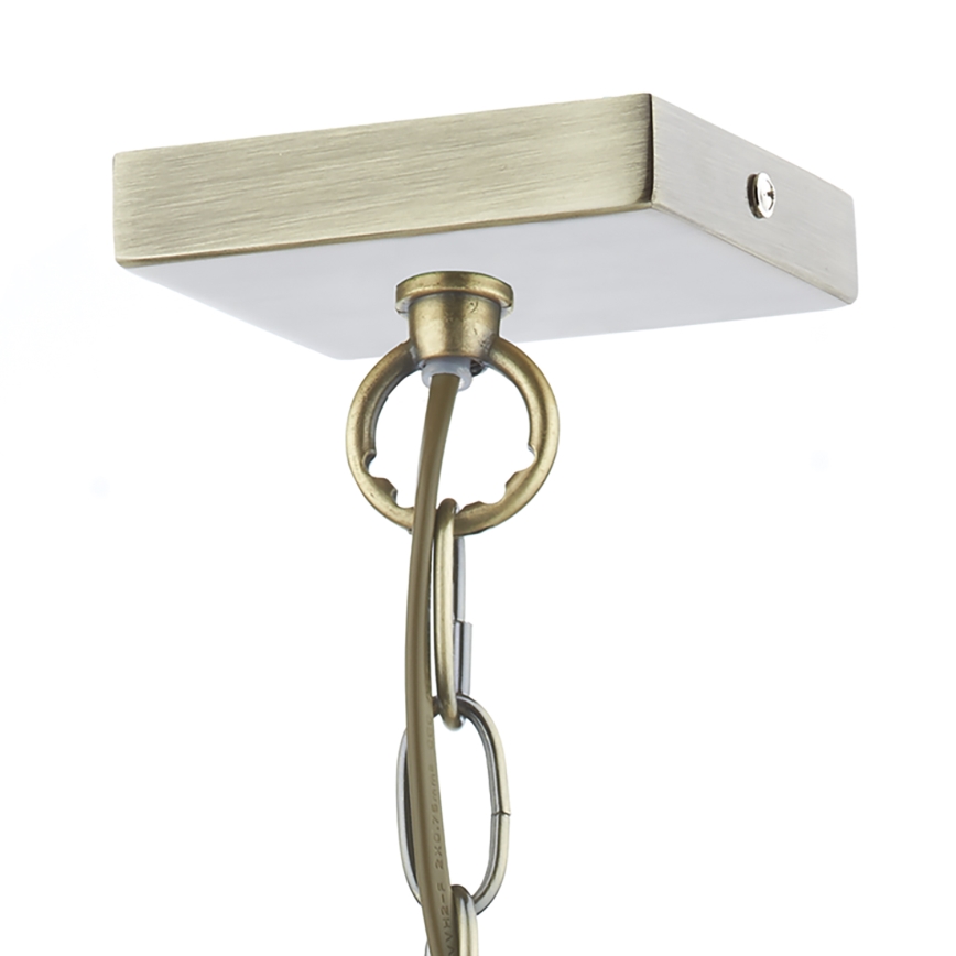 Där Lighting CHU0175 - Lustr na řetězu CHURCHILL 1xE27/60W/230V mosaz