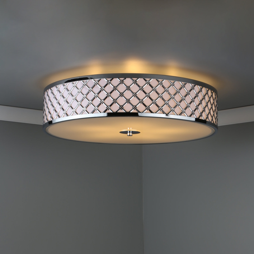 Där Lighting CIV5050 - Stropní svítidlo CIVIC 5xE14/60W/230V pr. 50 cm lesklý chrom