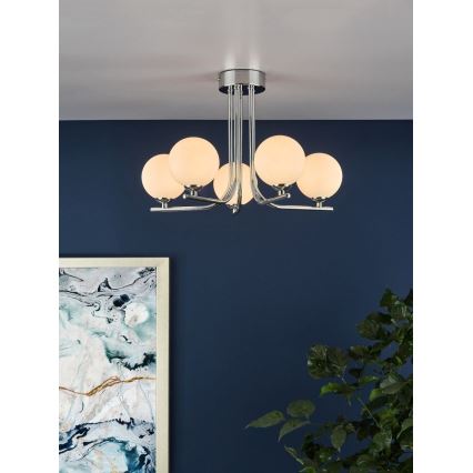 Där Lighting CRA5450-02 - Lustr na tyči CRADLE 5xG9/25W/230V lesklý chrom