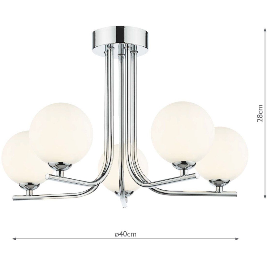Där Lighting CRA5450-02 - Lustr na tyči CRADLE 5xG9/25W/230V lesklý chrom