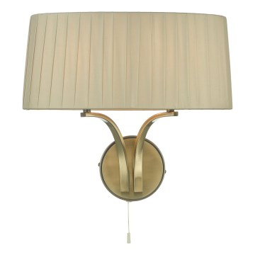 Där Lighting CRI0929 - Nástěnná lampa CRISTIN 2xE14/40W/230V mosaz/taupe