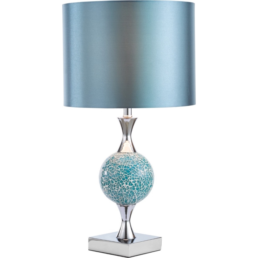 Där Lighting ELS4223 - Stolní lampa ELSA 1xE27/40W/230V modrá/lesklý chrom