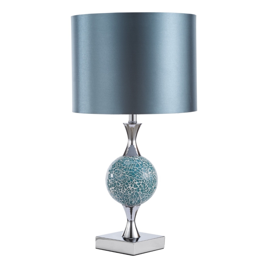 Där Lighting ELS4223 - Stolní lampa ELSA 1xE27/40W/230V modrá/lesklý chrom