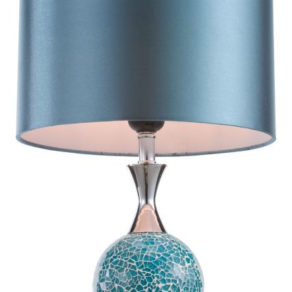Där Lighting ELS4223 - Stolní lampa ELSA 1xE27/40W/230V modrá/lesklý chrom