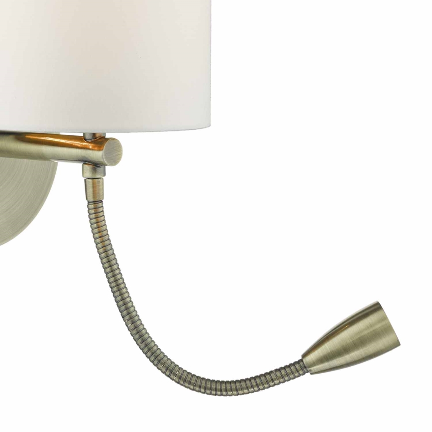 Där Lighting FET0775 - LED Nástěnná lampa FETA 1xE27/60W/230V + LED/1W mosaz