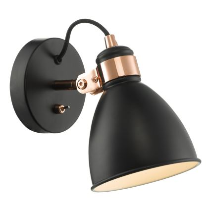 Där Lighting FRE0722 - Nástěnné bodové svítidlo FREDERICK 1xE14/40W/230V černá