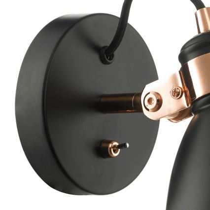Där Lighting FRE0722 - Nástěnné bodové svítidlo FREDERICK 1xE14/40W/230V černá