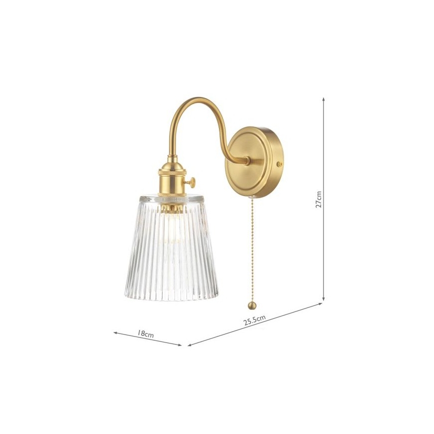 Där Lighting HAD0740-05 - Nástěnná lampa HADANO 1xE14/40W/230V zlatá