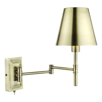 Där Lighting KEN0775 - Flexibilní nástěnná lampa KENSINGTON 1xE14/25W/230V mosaz