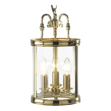 Där Lighting LAM0340 - Lustr na řetězu LAMBETH 3xE14/60W/230V mosaz