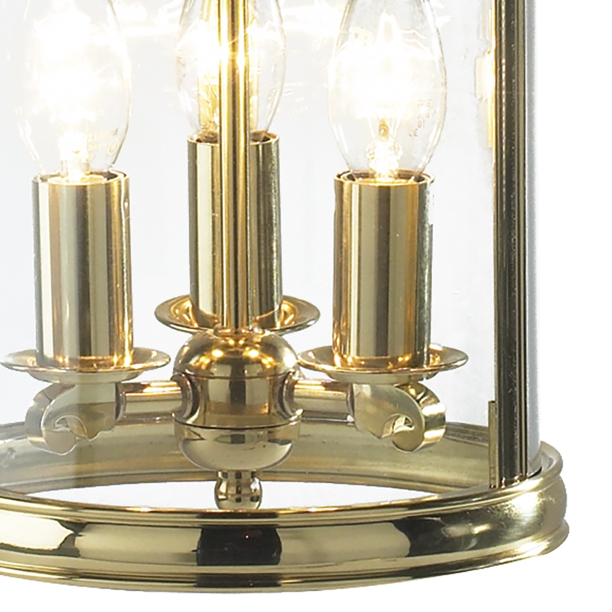 Där Lighting LAM0340 - Lustr na řetězu LAMBETH 3xE14/60W/230V mosaz